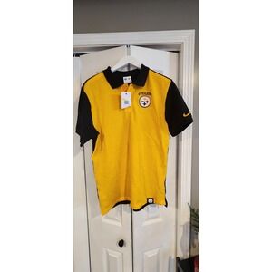 Nike Pittsburgh Steelers Golf Polo NFL Team Apparel Men's Small Logo $80 MSRP